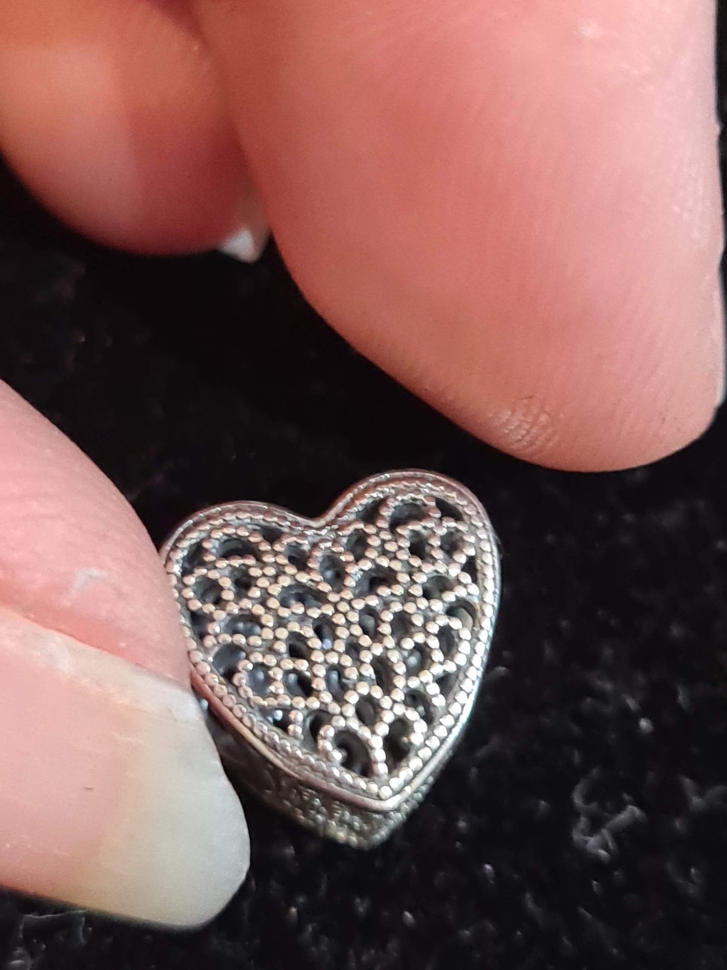 Genuine Pandora Intricate Openwork Lace Heart