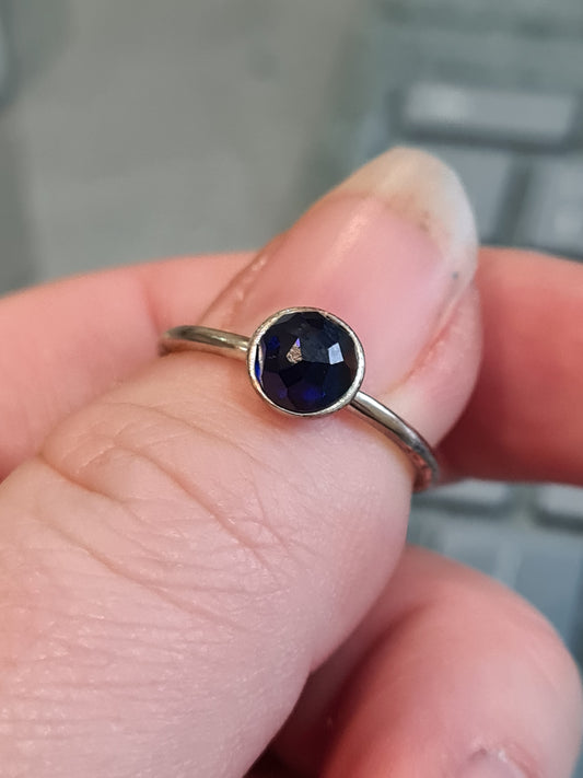 Genuine Pandora Dark Blue/ Light Blue September Birthstone Ring