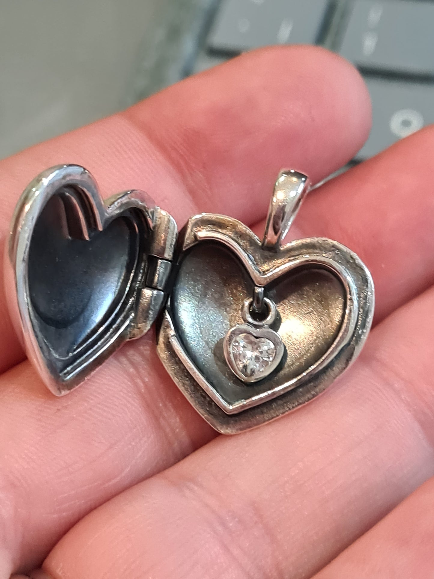 Genuine Pandora Silver Heart Locket Necklace Heavy, Retired and Hard to Find WITH 90cm CHAIN