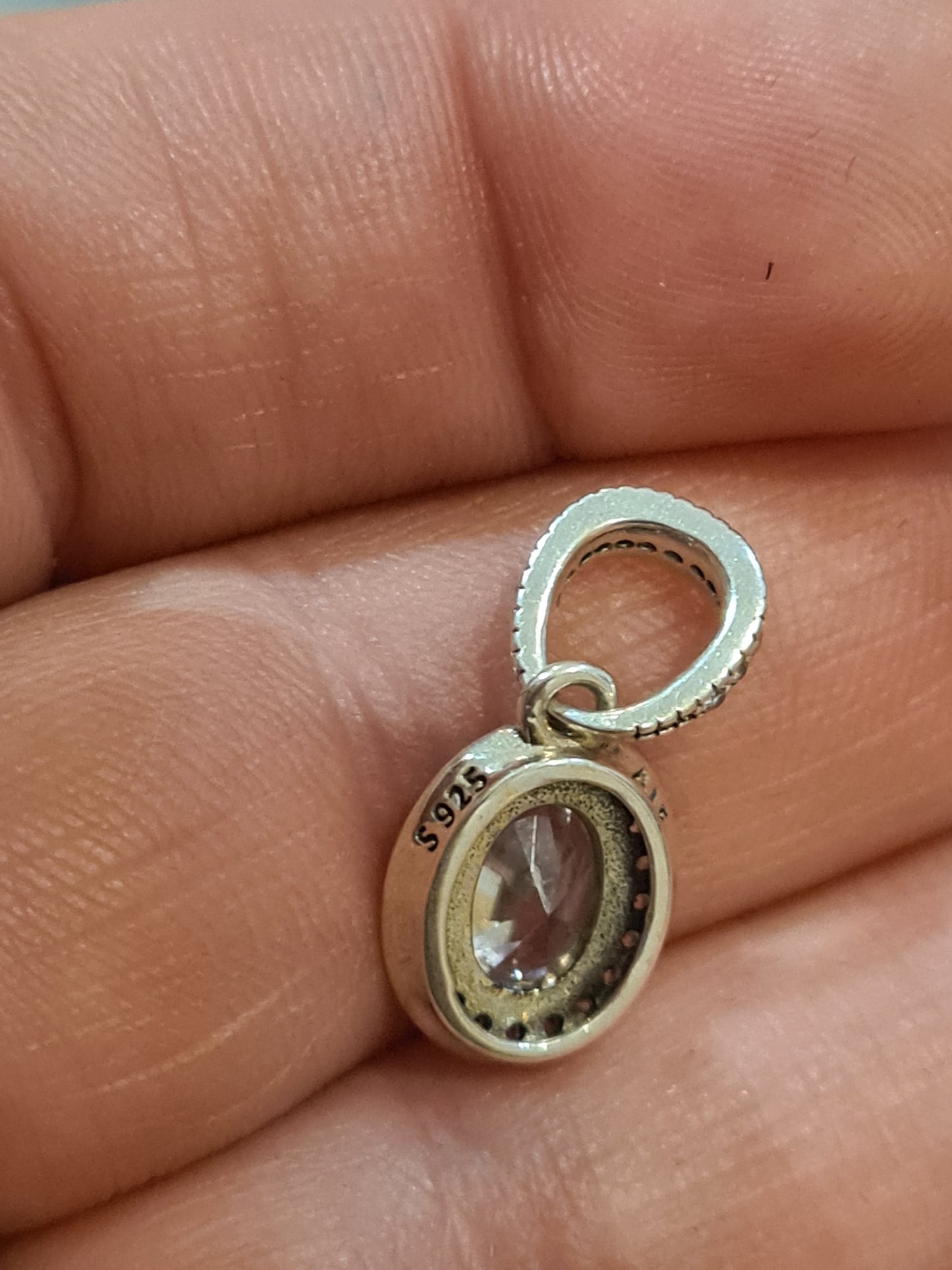 Genuine Pandora Large Stone Pendant Necklace with 45cm Chain