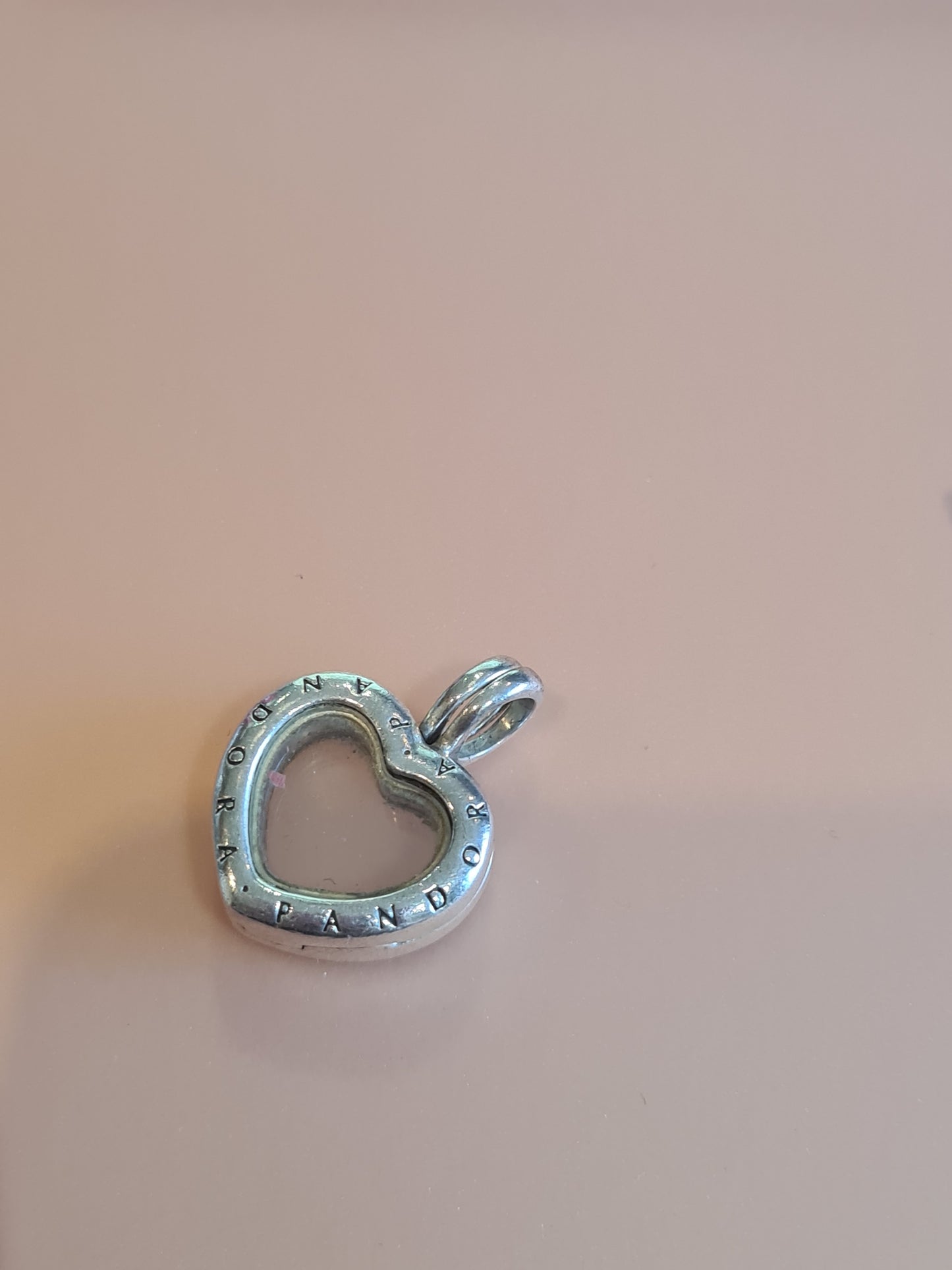 Genuine Pandora Large Pave Heart Locket Necklace 60cm