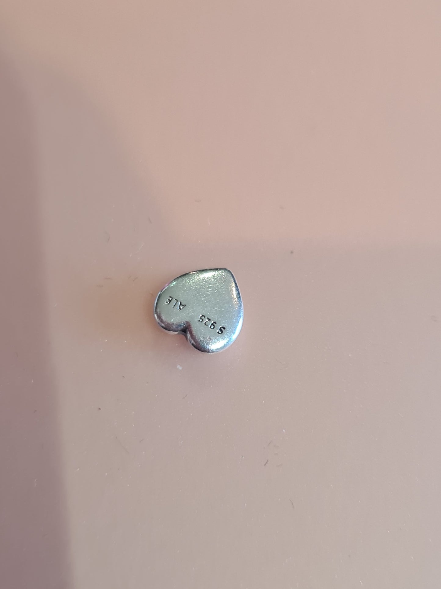 Genuine Pandora Plain Silver Heart Petite Charm