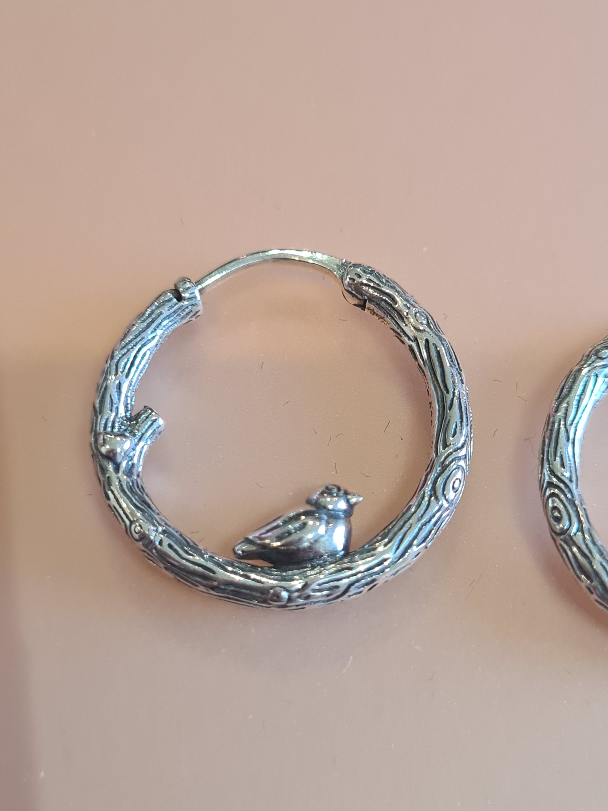 Pandora bird sale hoop earrings