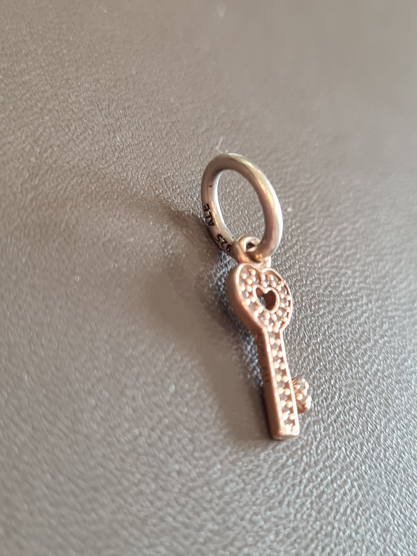 Genuine Pandora G585 Gold Pave Dangle Key