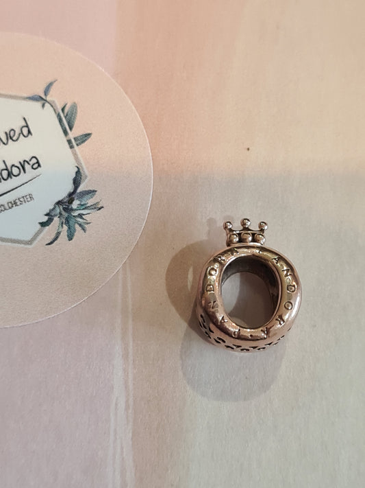 Genuine Pandora Rose Gold O With Crown Charm