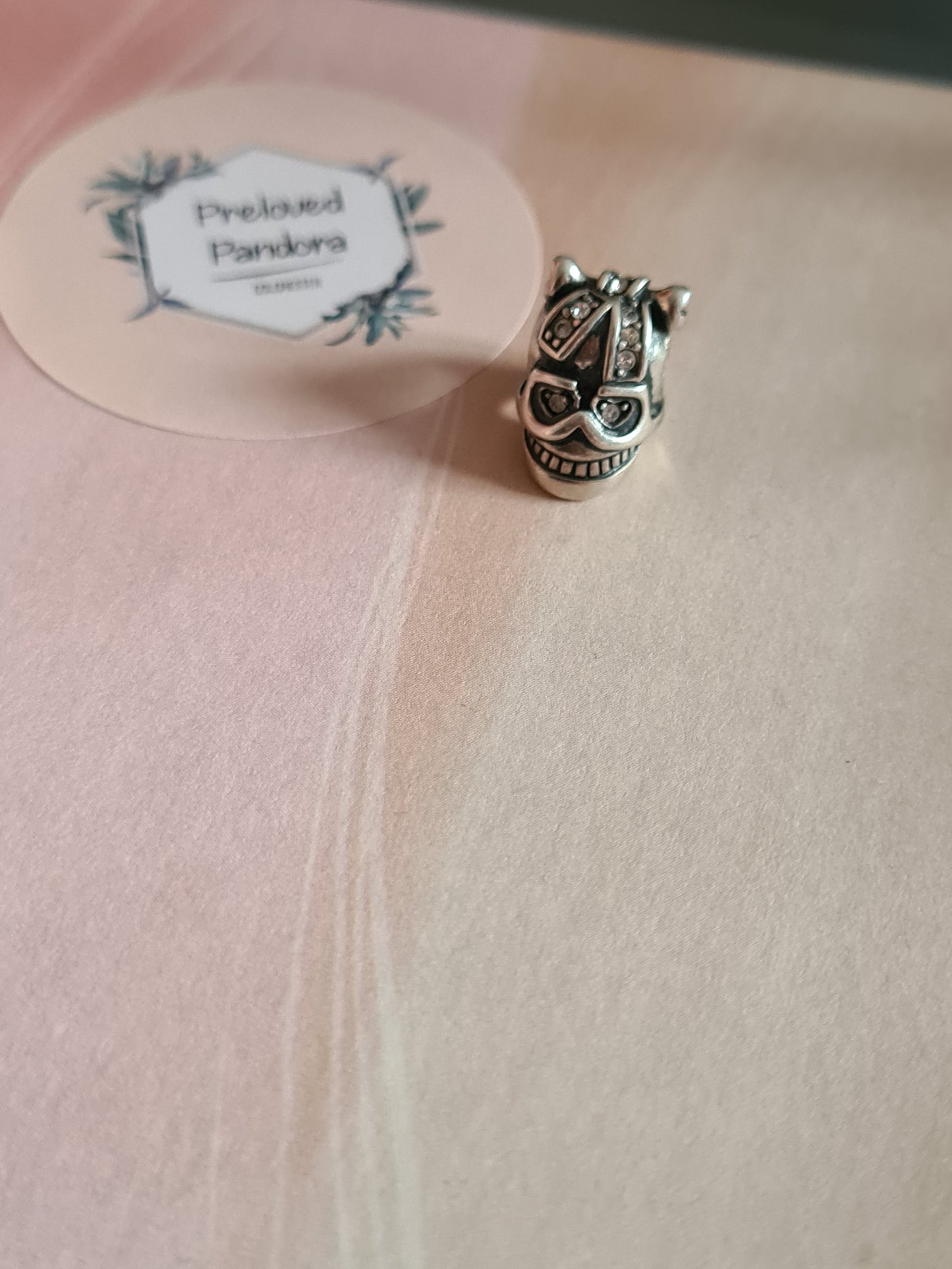 Skull Charm With Pave Bow
