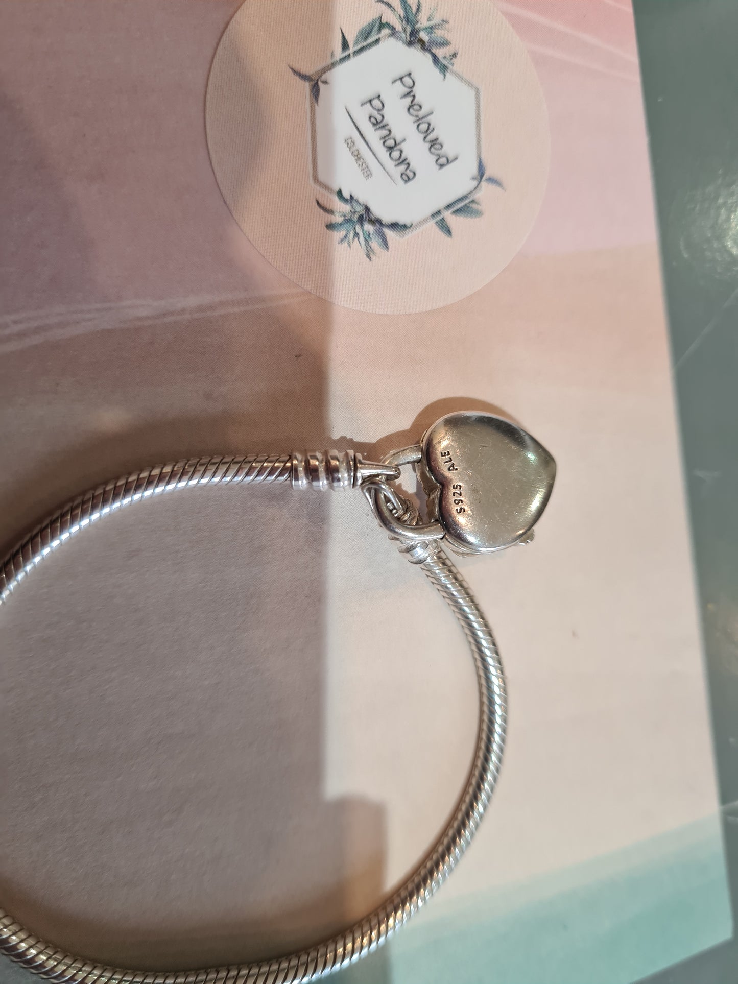 Genuine Pandora Regal Hearts Bracelet 17cm Padlock Clasp