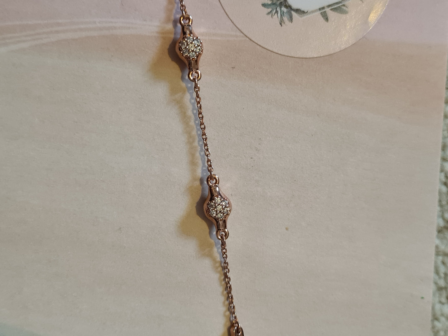 Genuine Pandora Rose Gold Diamond Love Pod Pave Bracelet 22cm