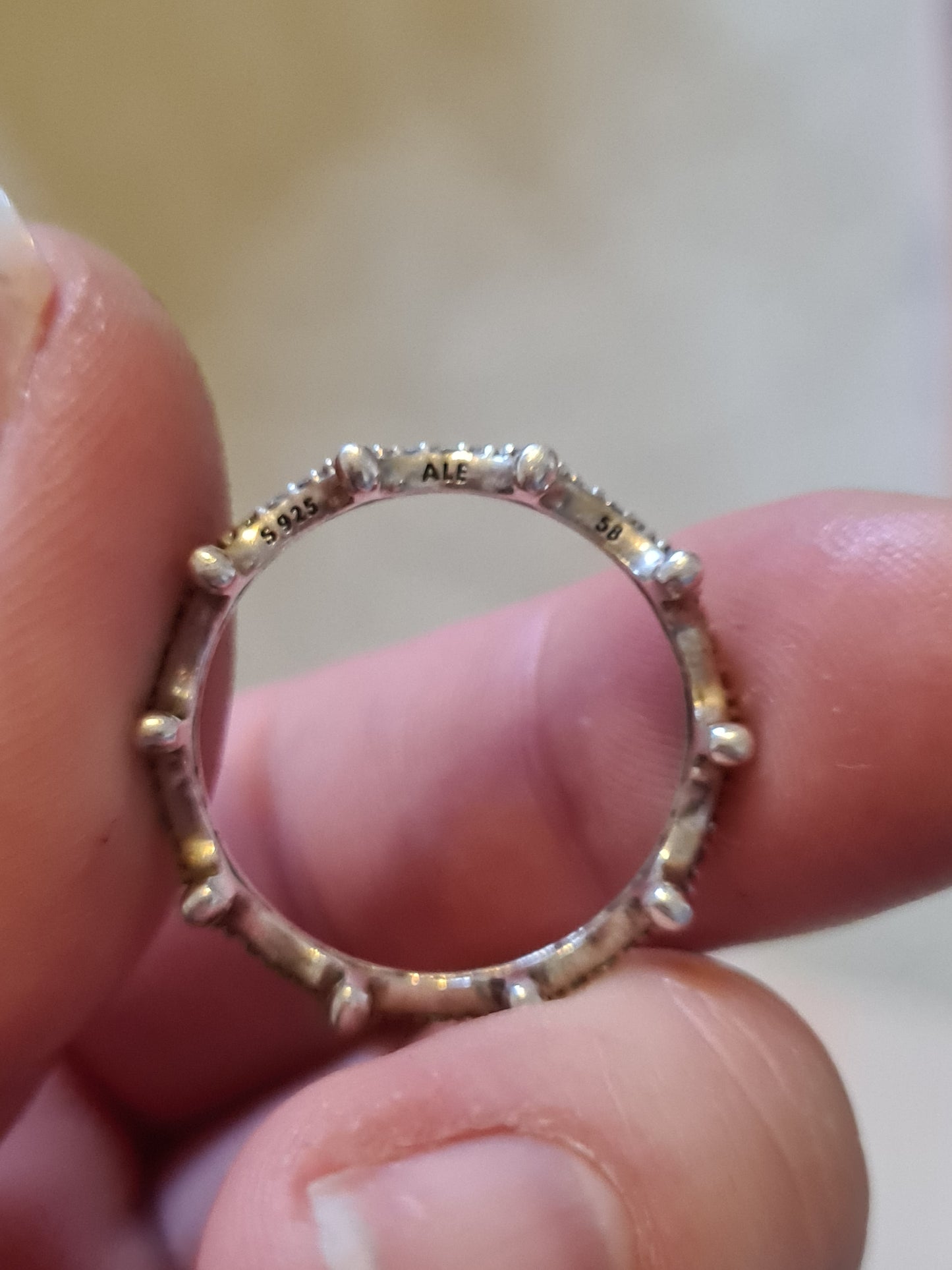 Genuine Pandora Spiky Crown Princess Edgy Ring