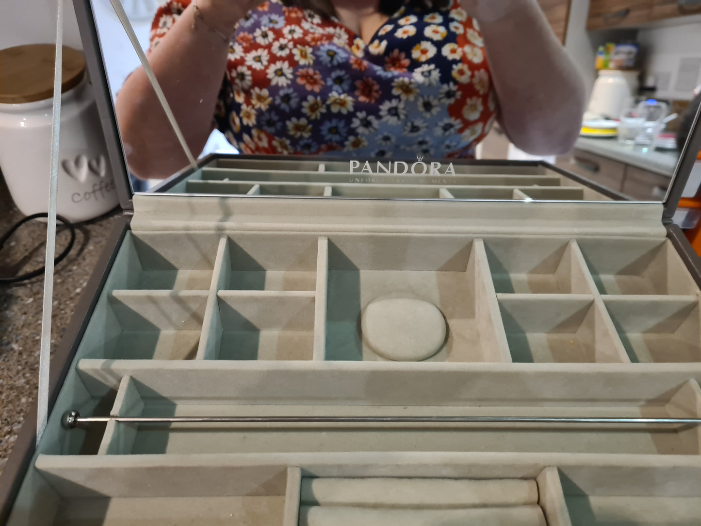 Genuine Pandora Jewellery Box Mink With 3 layers