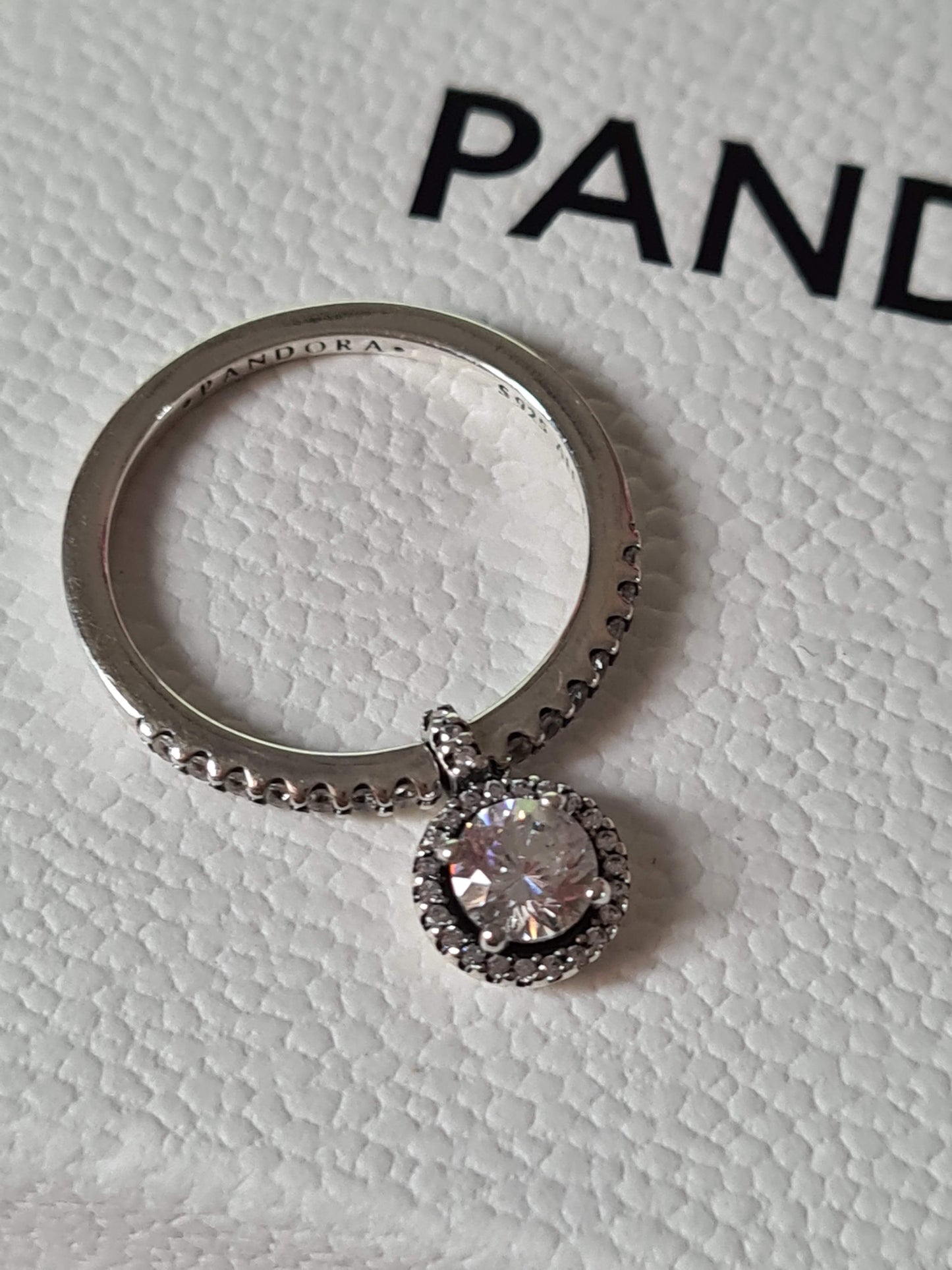 Genuine Pandora Pave Dangle Pave Ring Sizes