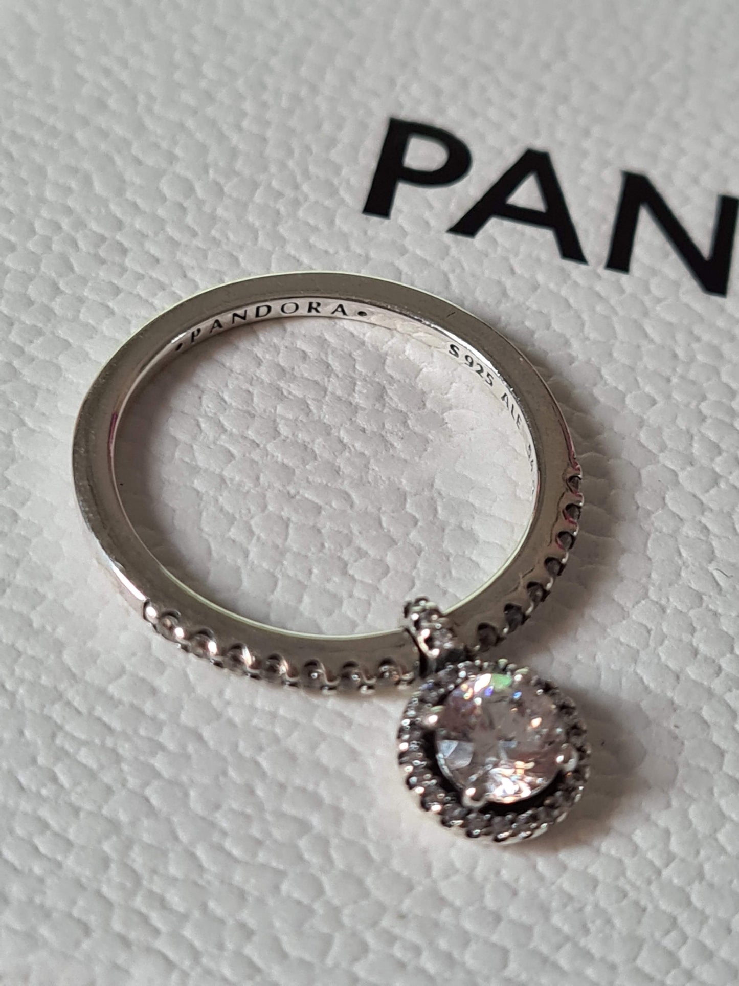 Genuine Pandora Pave Dangle Pave Ring Sizes