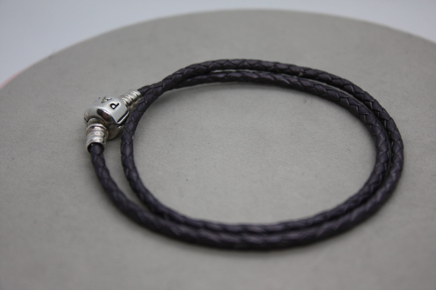 Genuine Pandora Black Leather Bracelet Double Wrap
