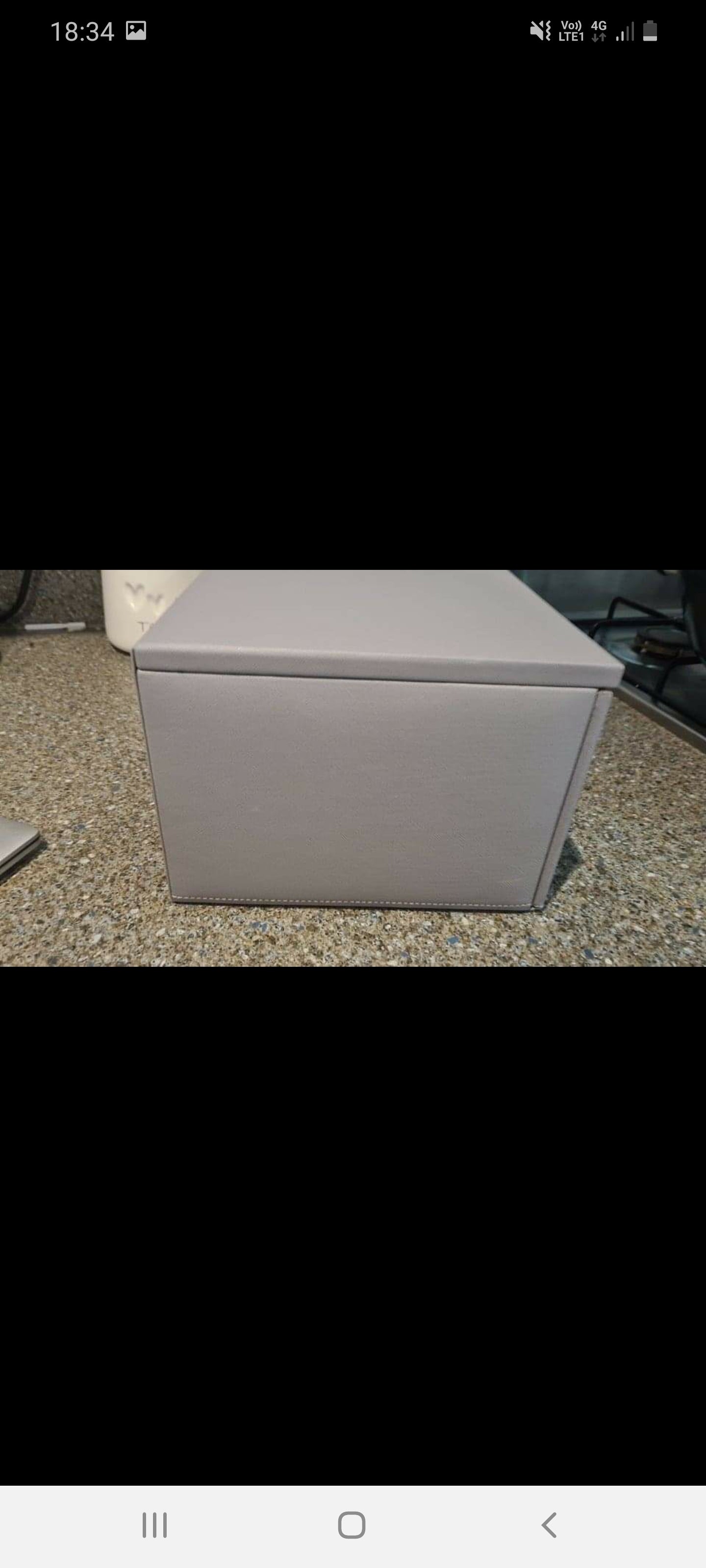 Genuine Pandora Jewellery box grey with 3 layers