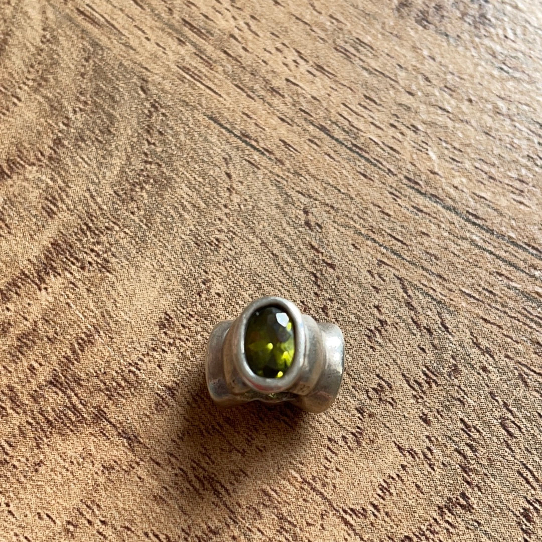 Genuine Pandora Oval Light Charm Green Peridot Skies Trilogy