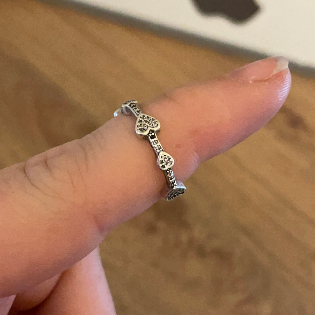 Genuine Pandora Pave Heart Ring Size 50