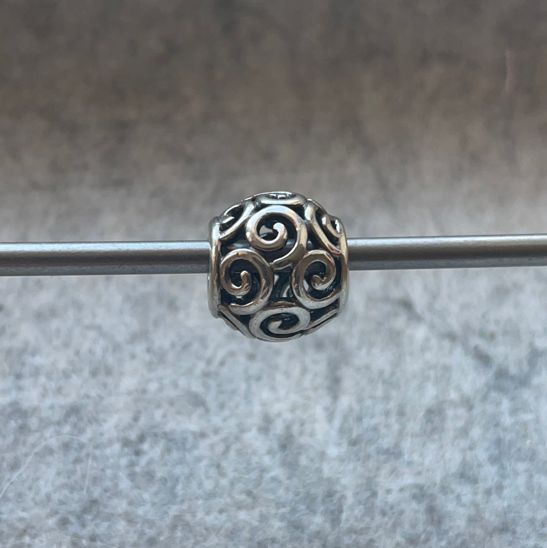 Genuine Pandora Retired Swirl Whirl Openwork Charm