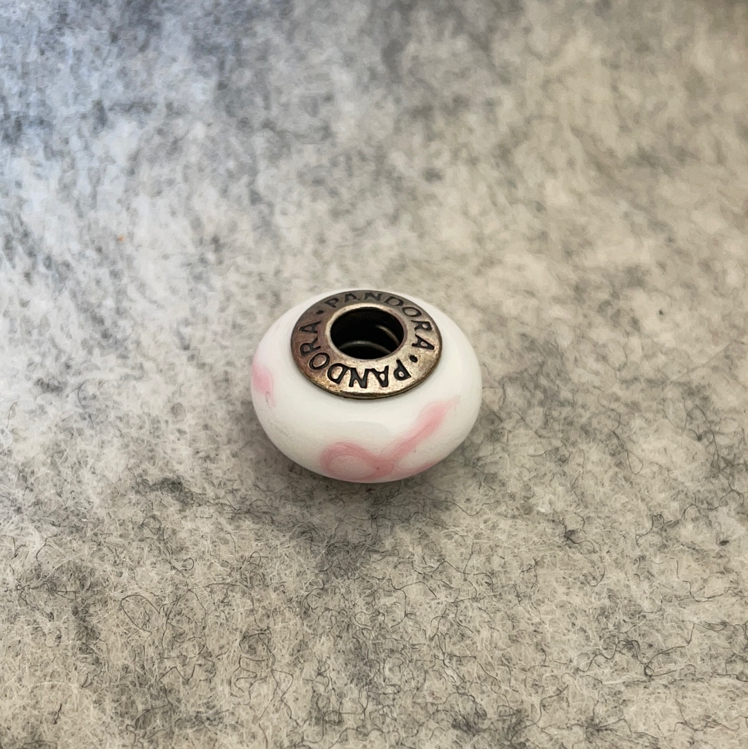 Pandora pink 2025 ribbon charm