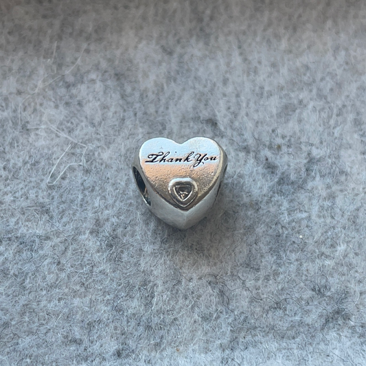 Genuine Pandora Thank you Heart Charm