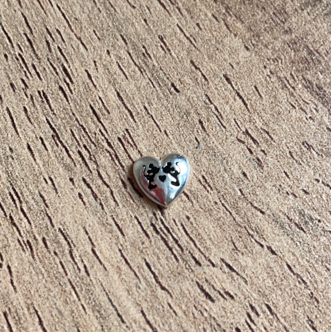 Genuine Pandora Petite Disney Mickey & Minnie Mouse Enamel Memory Locket Charm