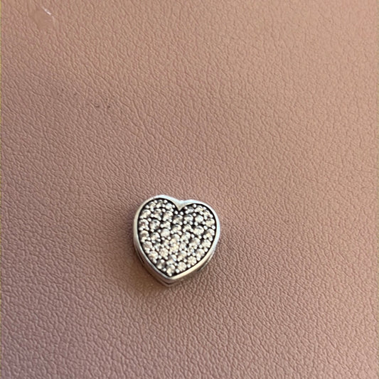 Genuine Pandora Reflexions Pave Heart Clip Charm