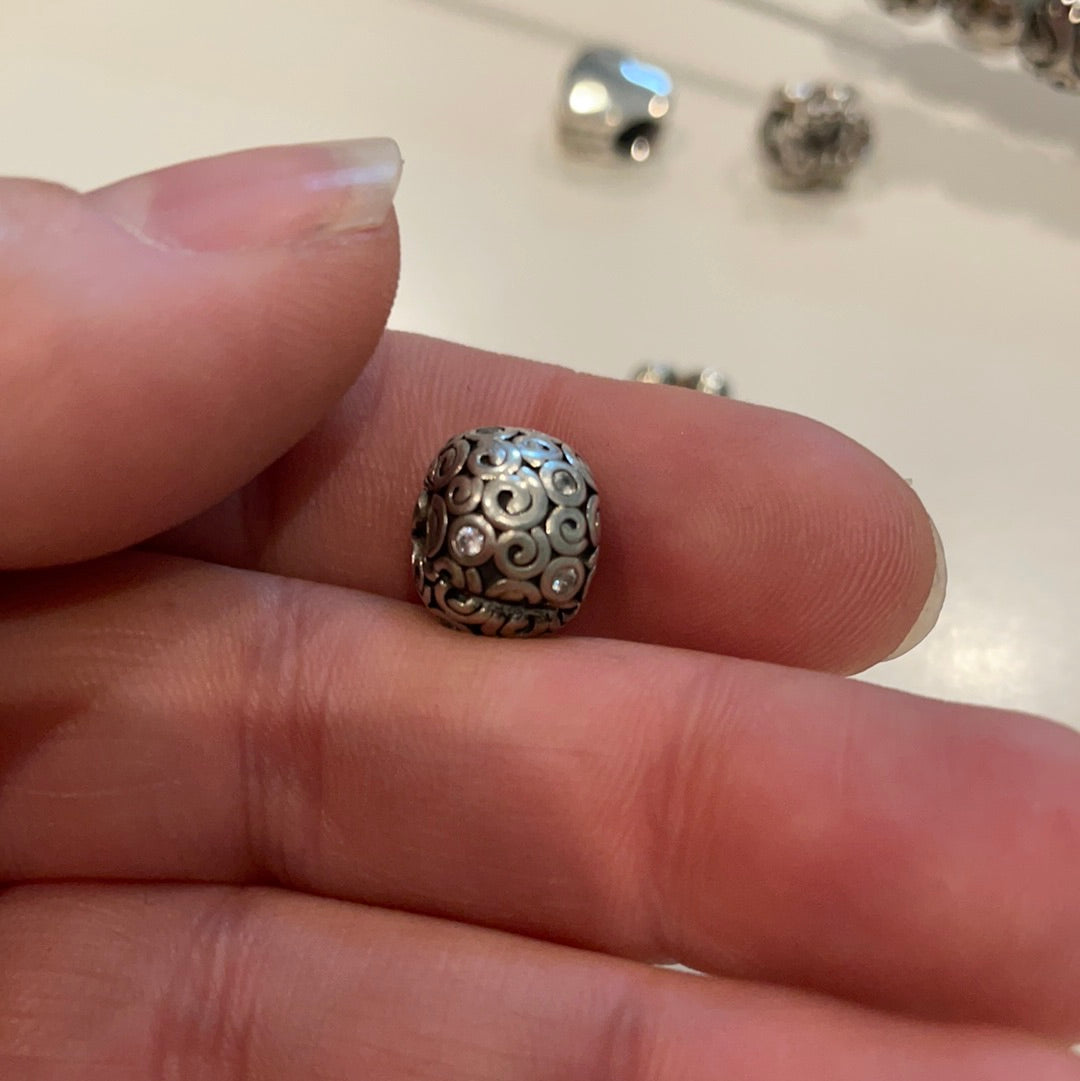 Genuine Pandora Sparkling CZ Clip Charm Bubble Rare VARIOUS