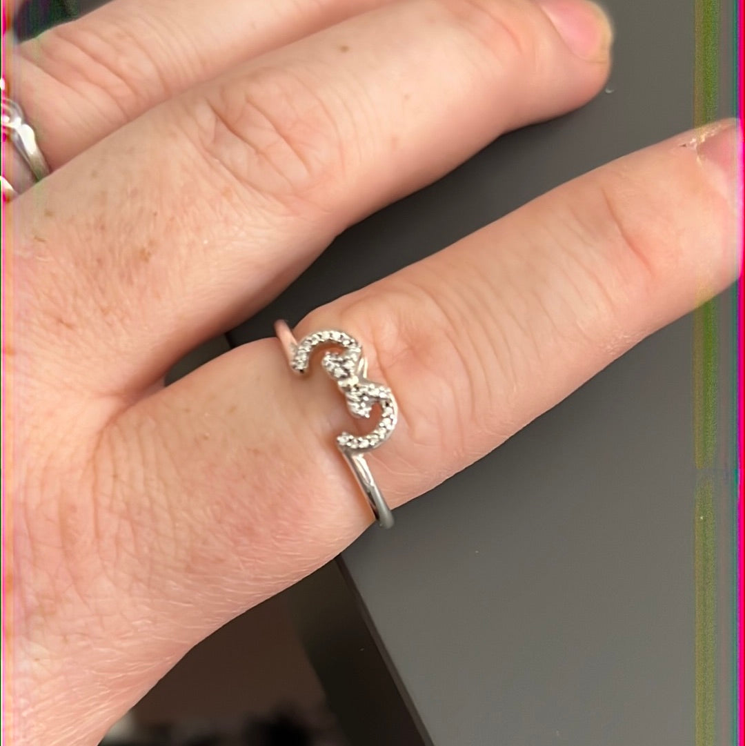 Genuine Pandora Disney Minnie Pave Stackable Ring Size 56