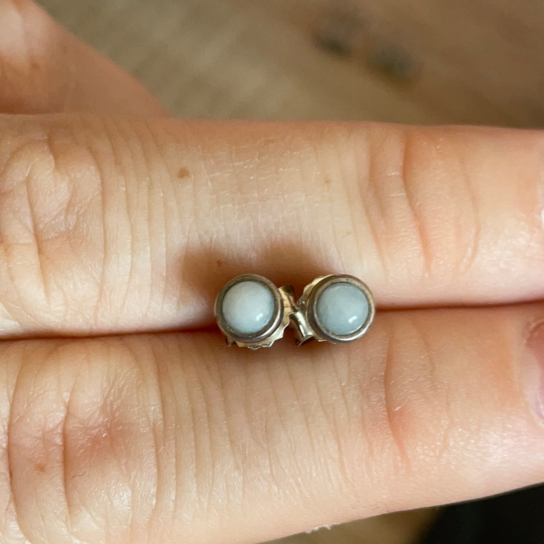 Genuine Pandora RARE Moonstone Stone Earrings Studs