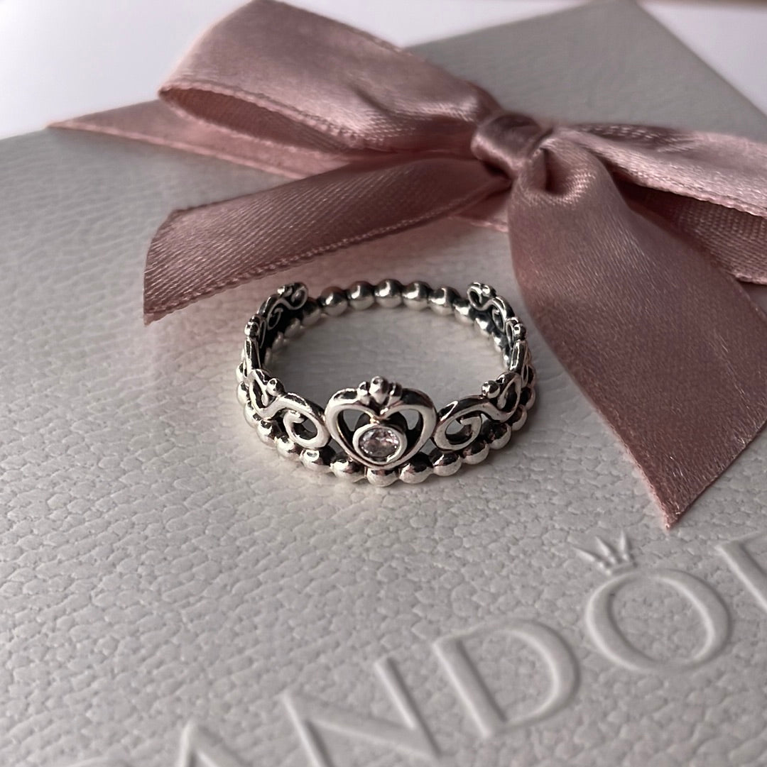 Genuine Pandora Princess Ring Tiara Size Various