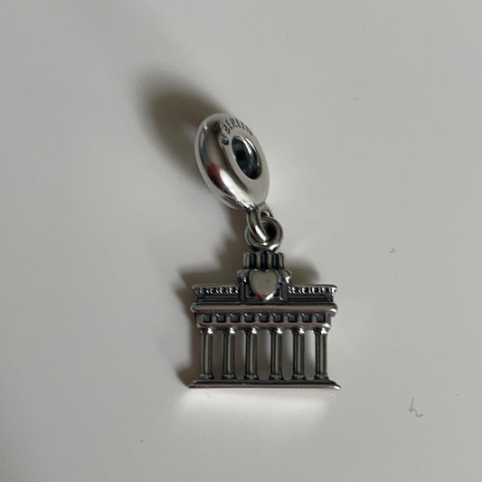 Genuine Pandora Berlin Brandenburg Gate Dangle Germany Heart Travel Charm