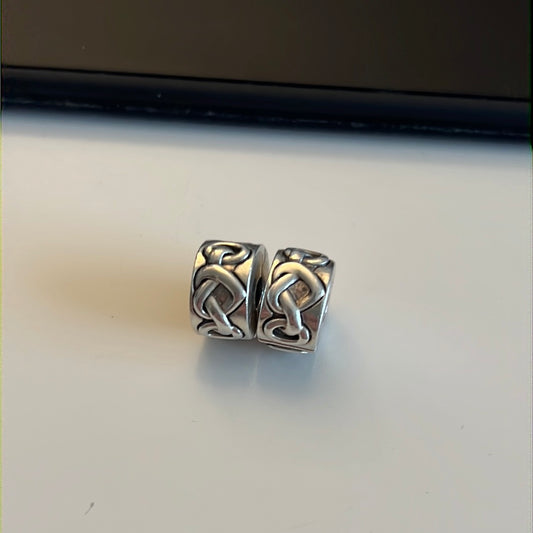 Genuine Pandora Knotted Twisted Heart Clips