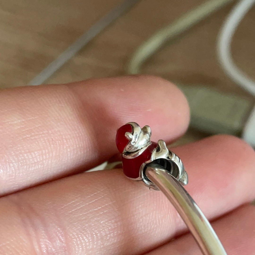 Genuine Pandora Winnie The Pooh Christmas Enamel Charm