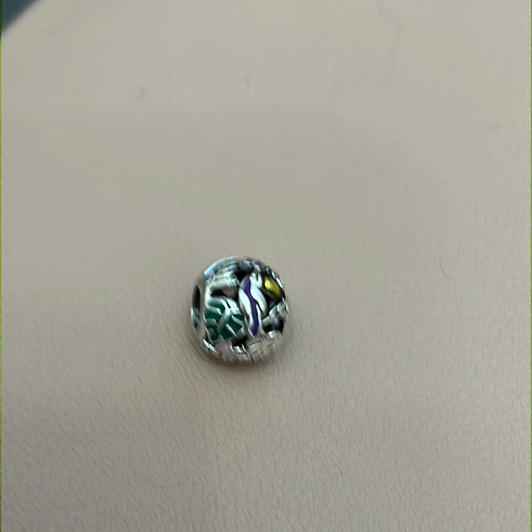 Genuine Pandora Jungle Creatures & Leaves Charm