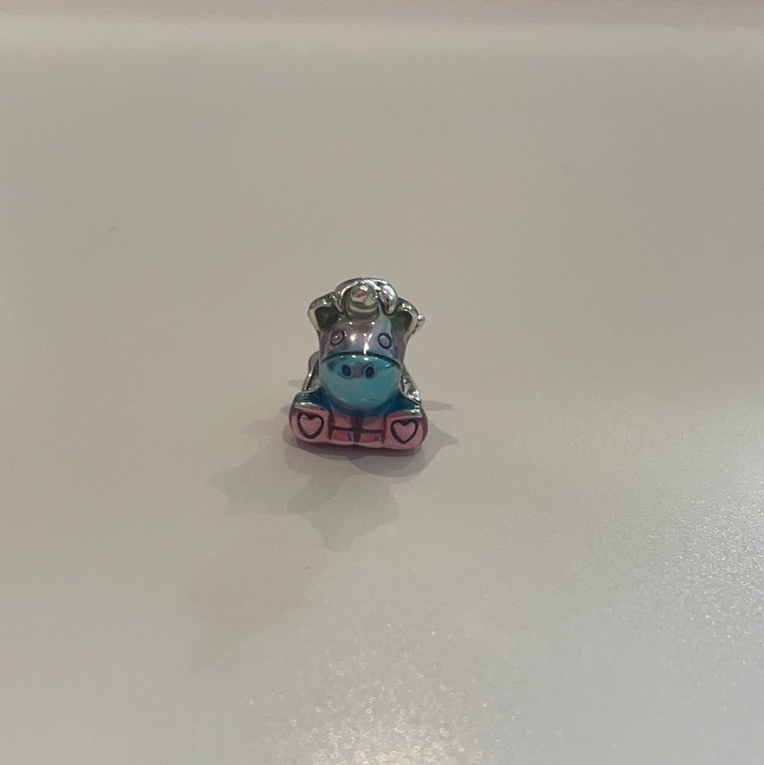 Genuine Pandora Enamel Rainbow Bruno the Unicorn Charm