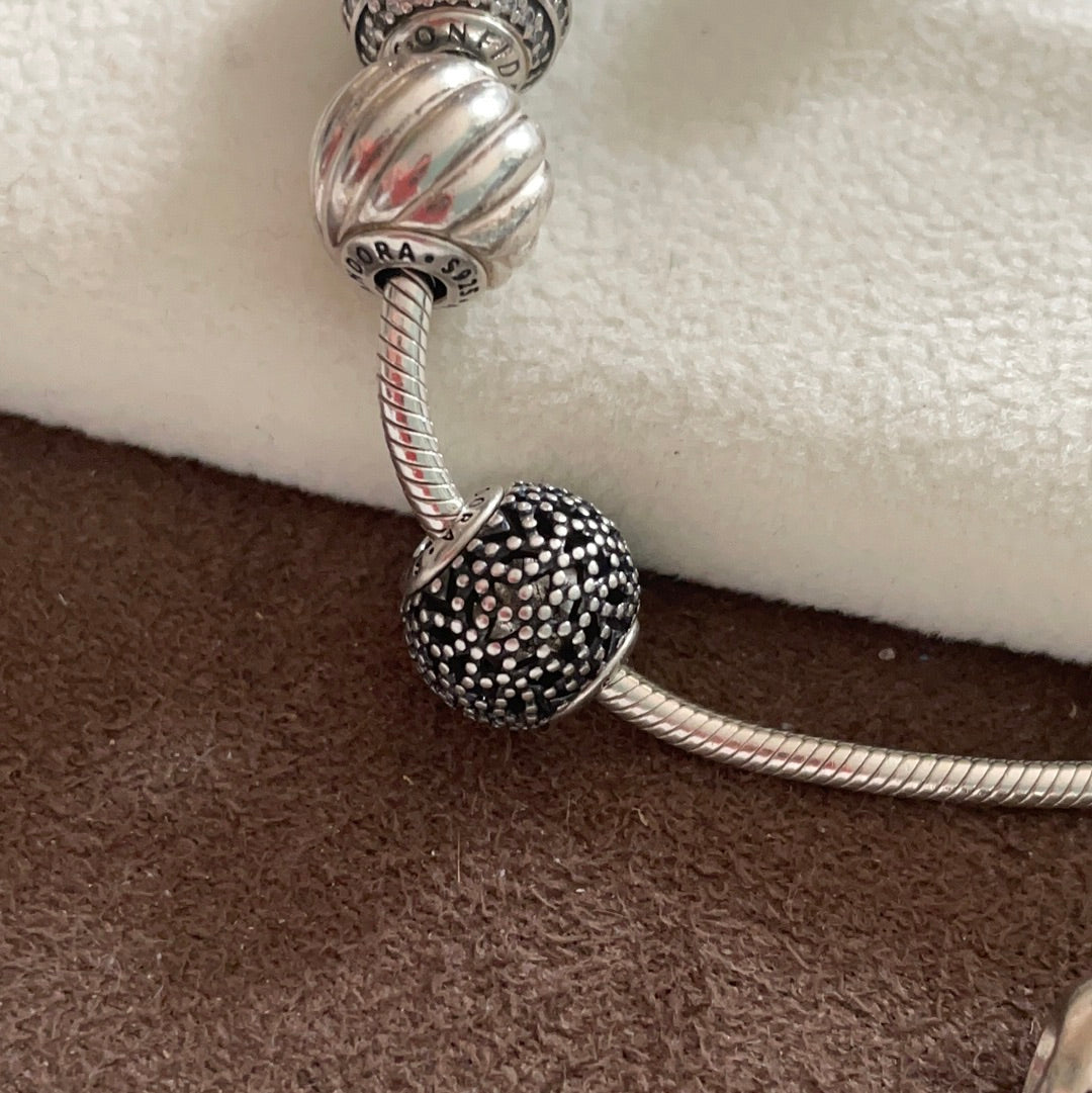 Genuine Pandora Essence Black Wellness Pave Charm