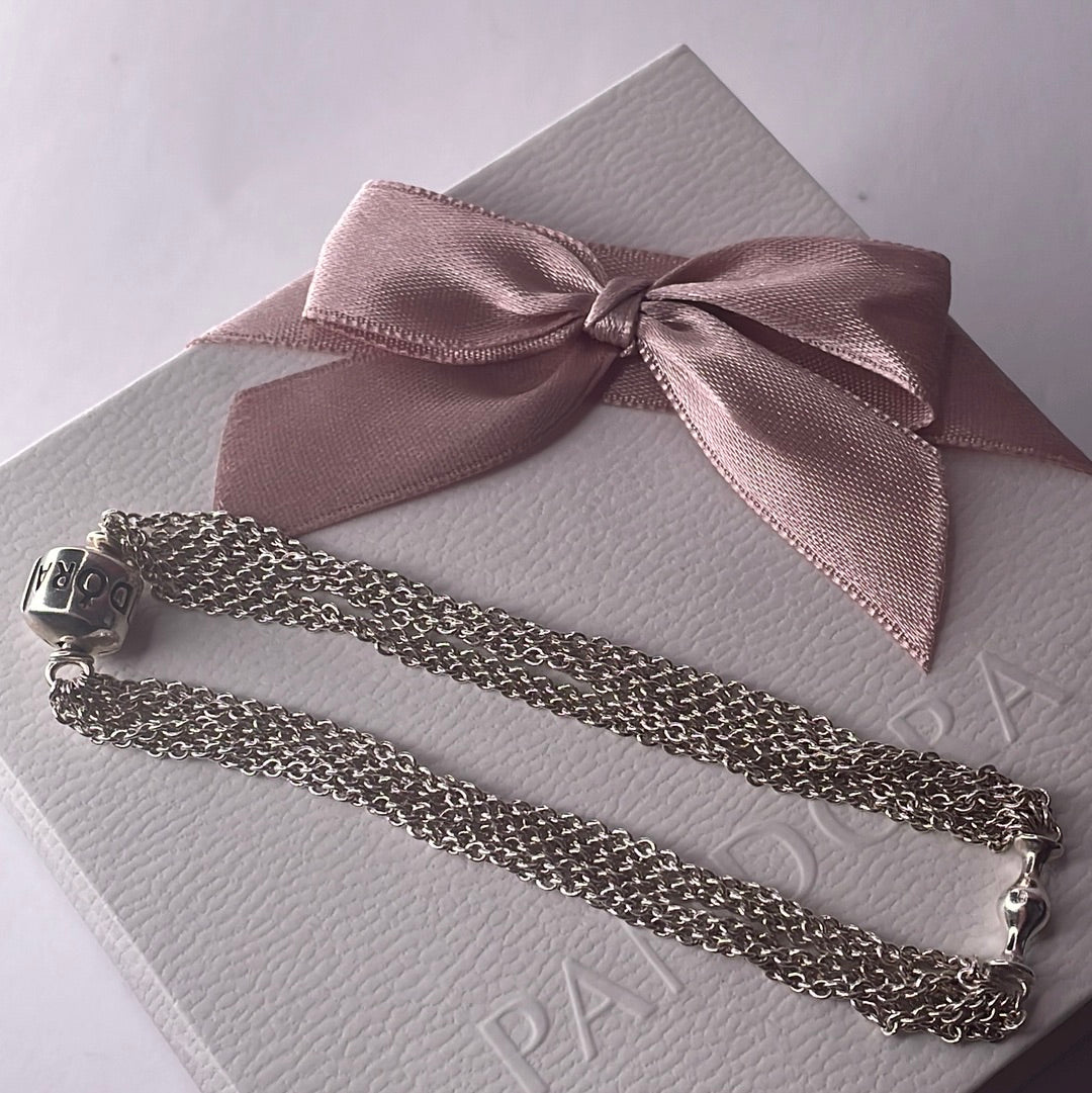 Genuine Pandora Multi Chain Clip Station Bracelet Size...