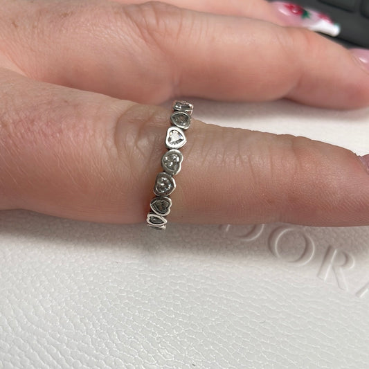 Genuine Pandora CZ Heart Ring Size..