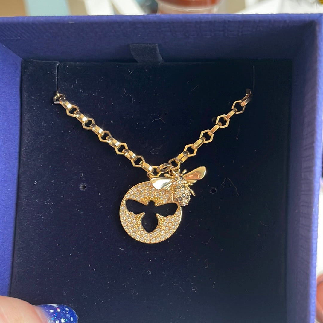 Swarovski Beaded Bee Necklace – Yifat Bareket Jewelry Designs