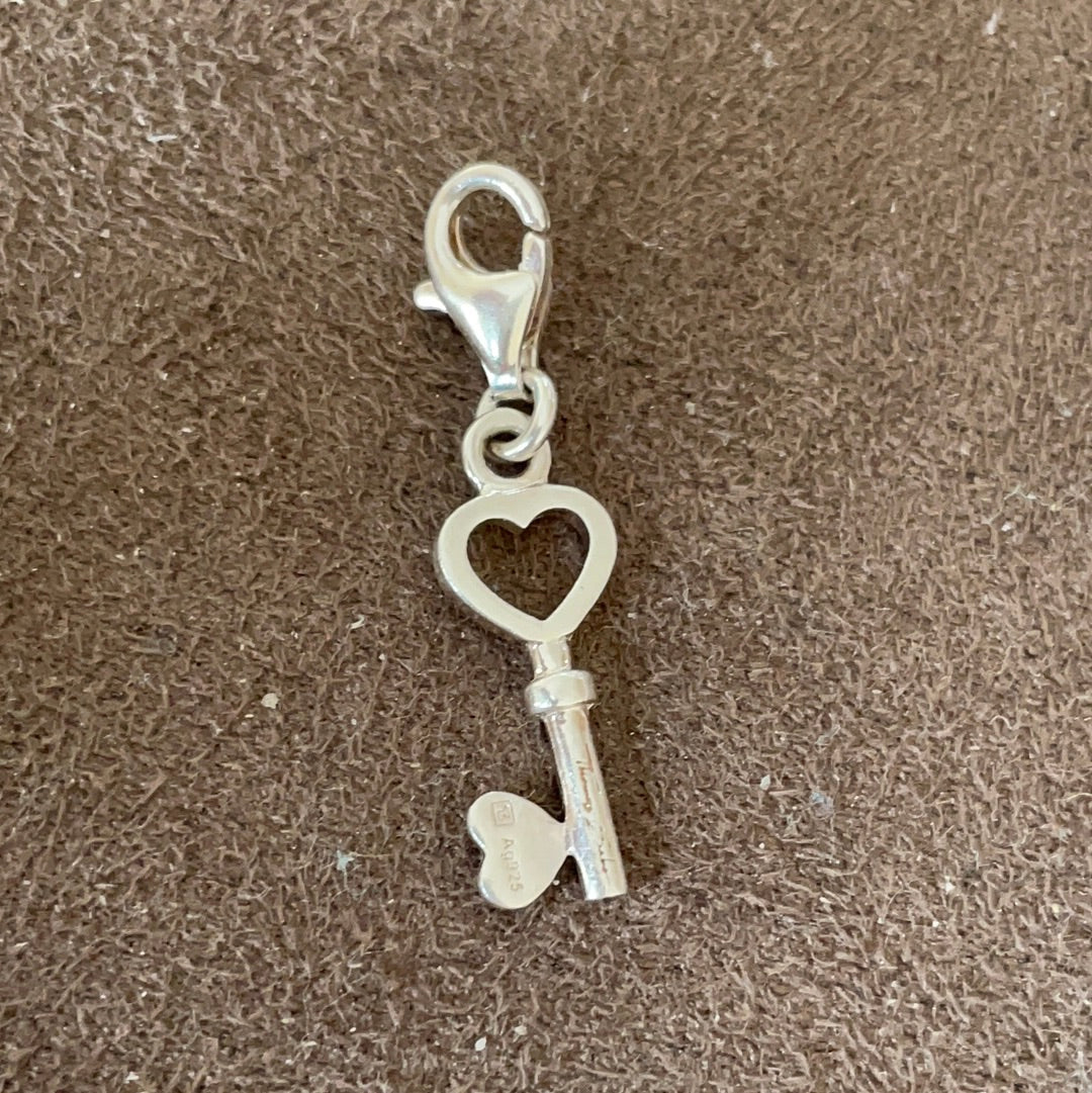 Genuine Thomas Sabo Heart Key Dangle Clip Charm