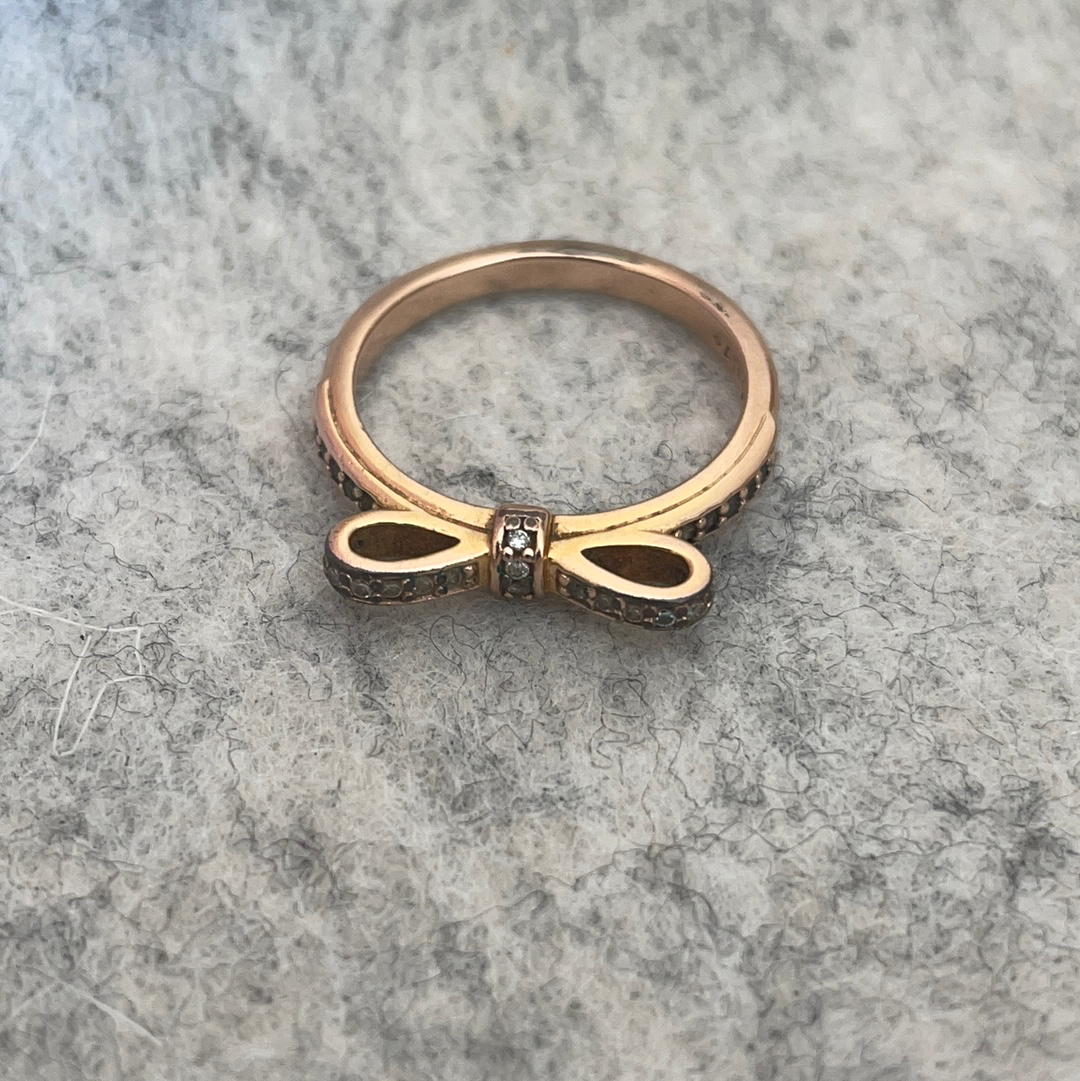 Genuine Pandora Rose Gold Bow Ring Size ..