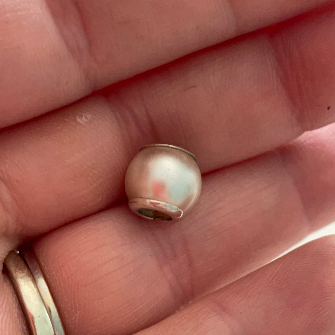 Unknown Brand Pearl and SIlver Ball Charm Lovely