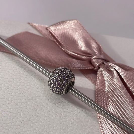 Genuine Pandora Purple Pave Ball Charm