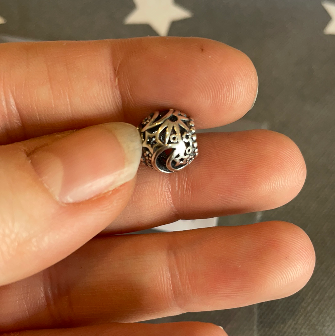 Genuine Pandora Night Sky Openwork Moon and Stars Celestial Charm BRAND NEW