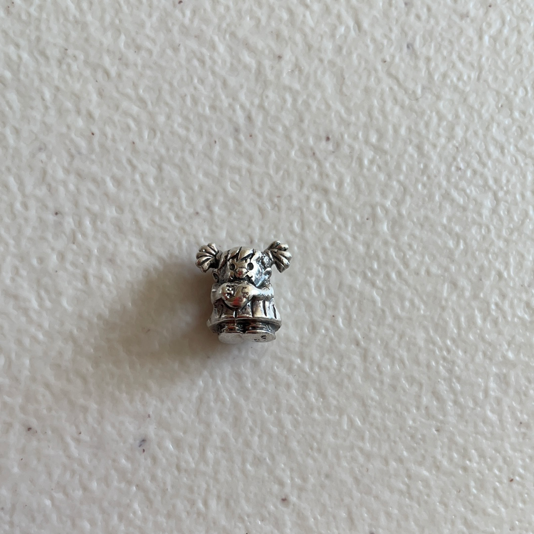 Pandora girl with pigtails 2025 charm