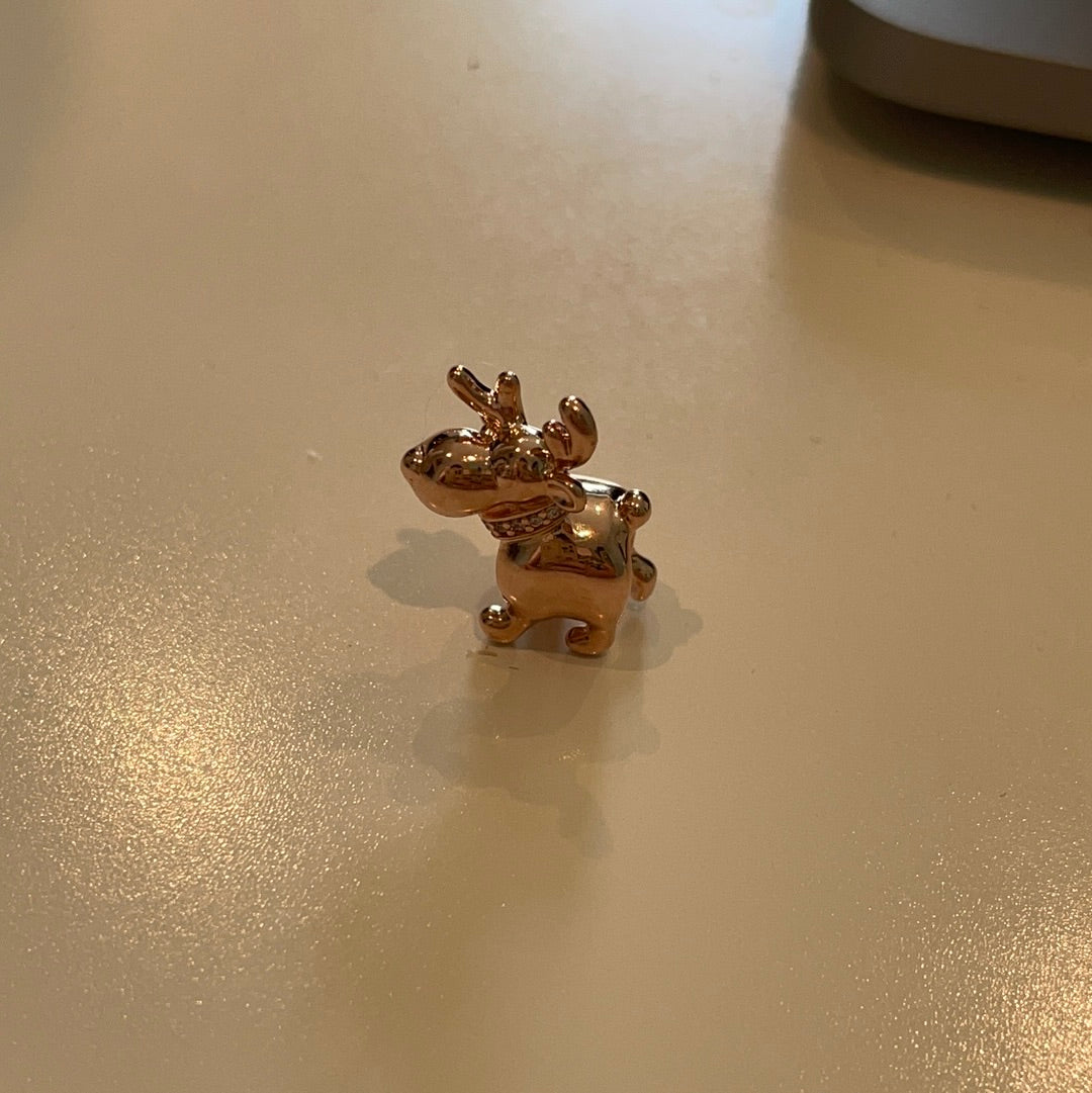 Genuine Pandora Rose Gold Christmas Reindeer Charm