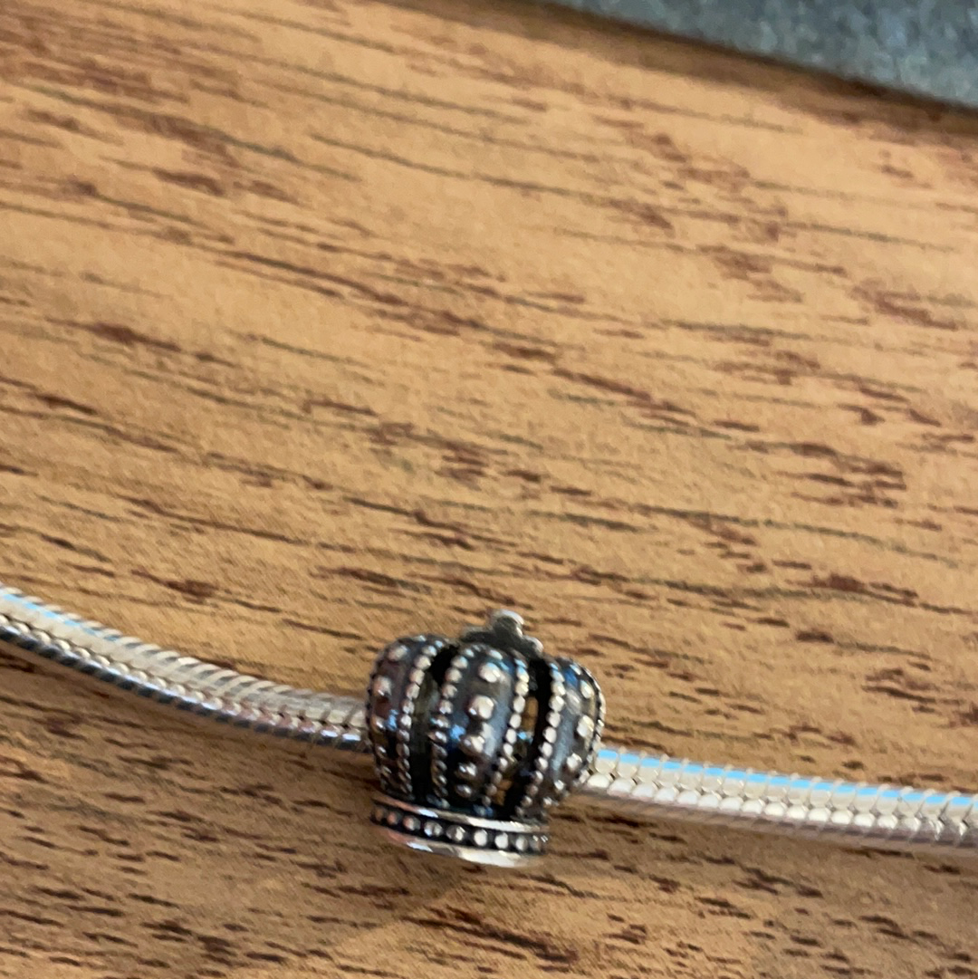 Genuine Pandora Silver Crown Charm