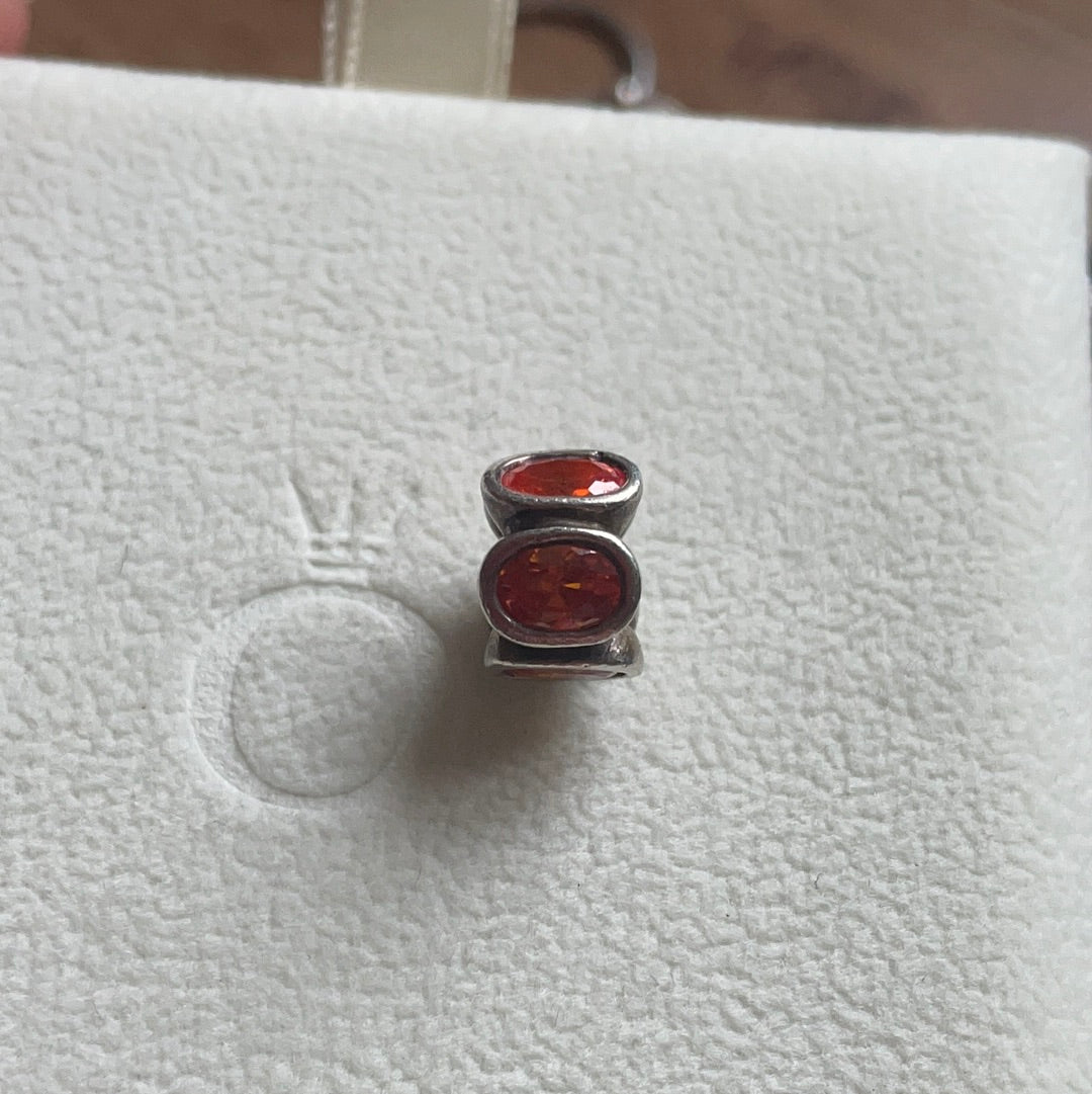 Genuine Pandora Rare Orange Oval Light Charm