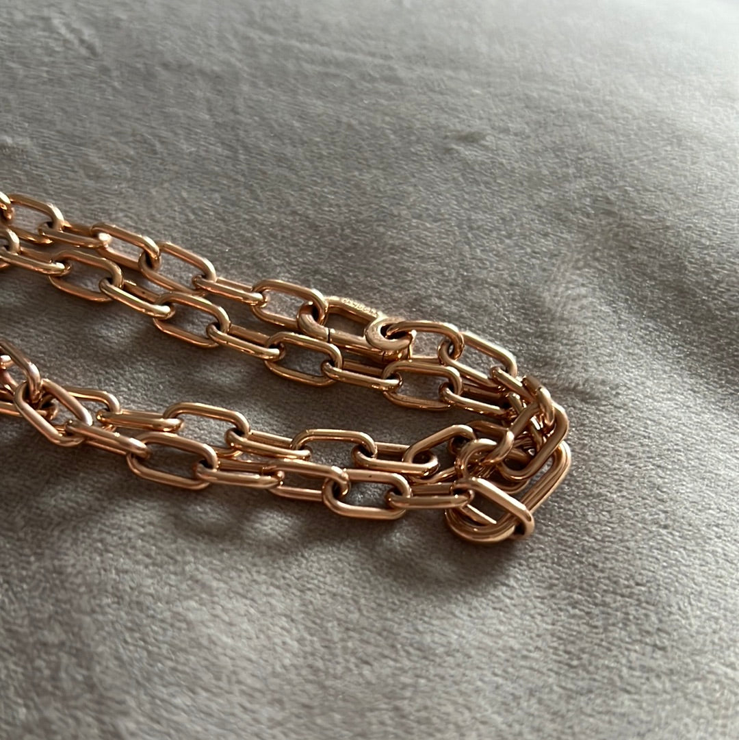 Genuine Pandora Rose Gold Me Essence Link Chain Necklace 40cm