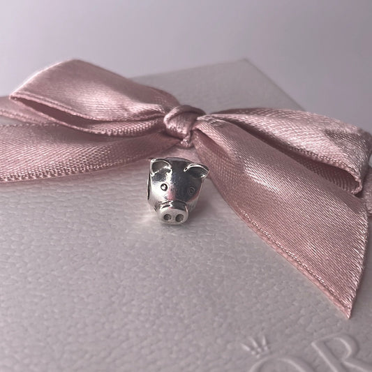 Genuine Pandora Pig Face Animal Charm Old