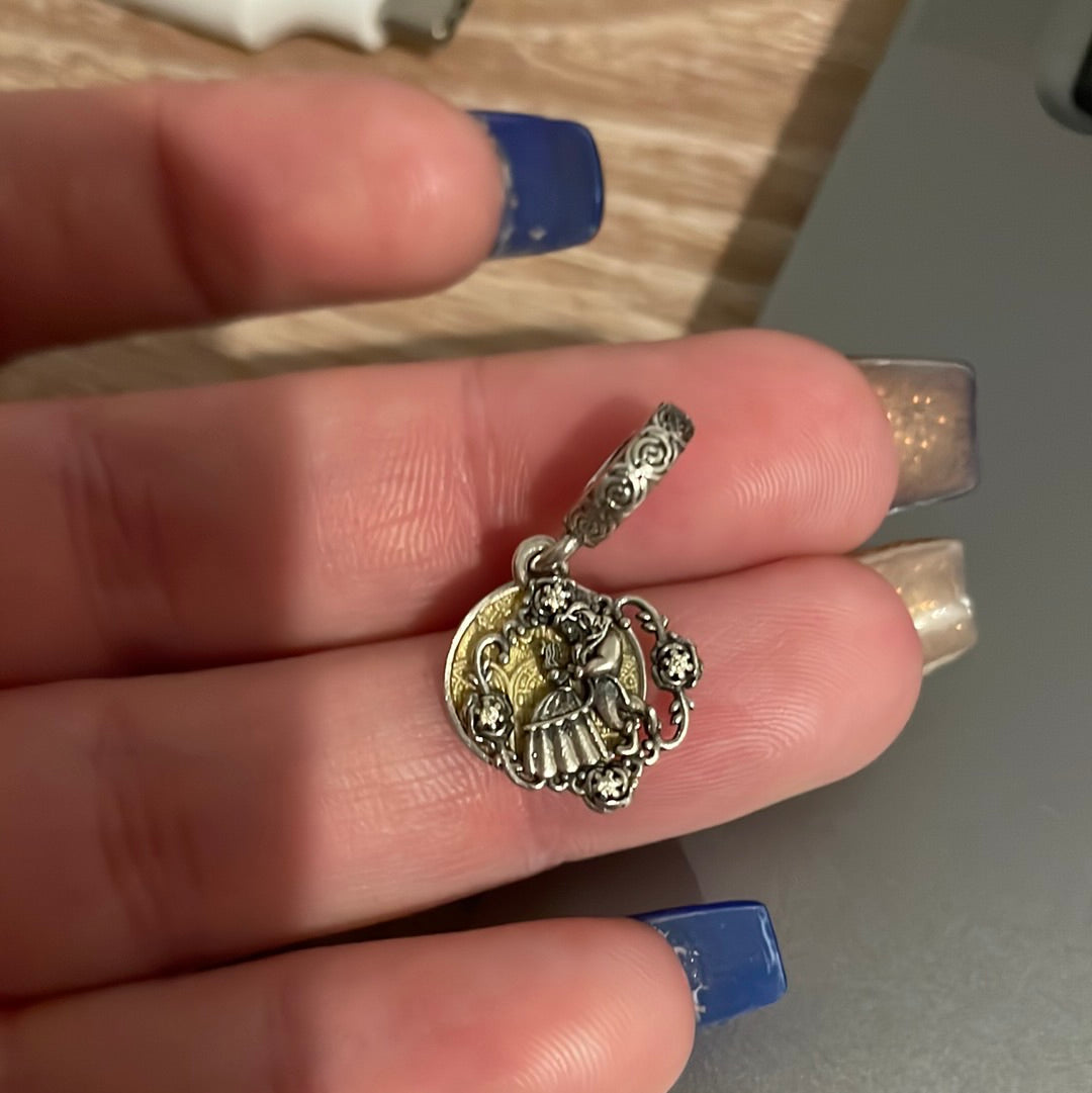 PANDORA : Disney Beauty and the Beast Dancing Dangle Charm